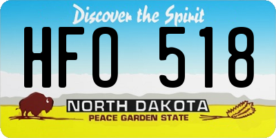 ND license plate HFO518