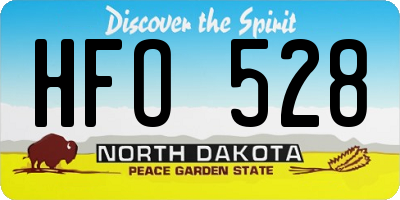 ND license plate HFO528