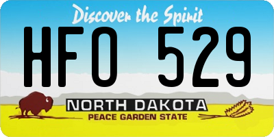 ND license plate HFO529