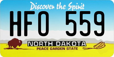 ND license plate HFO559