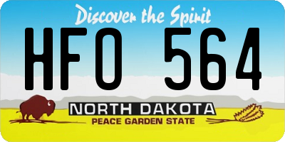 ND license plate HFO564