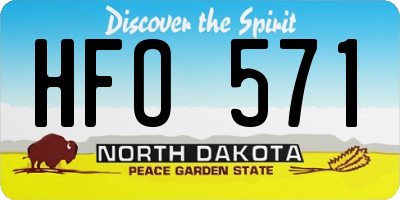 ND license plate HFO571