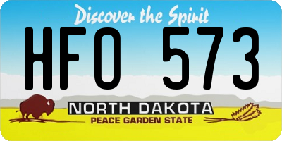 ND license plate HFO573