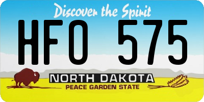 ND license plate HFO575