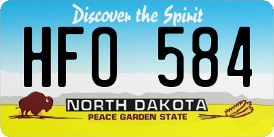 ND license plate HFO584