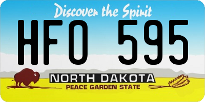 ND license plate HFO595