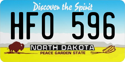 ND license plate HFO596
