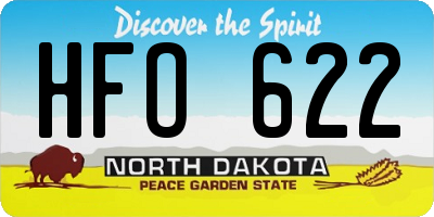 ND license plate HFO622