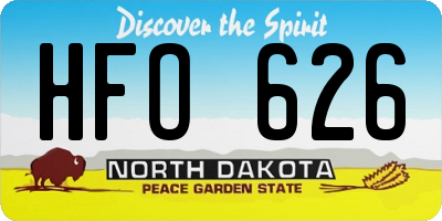 ND license plate HFO626
