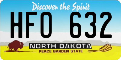 ND license plate HFO632