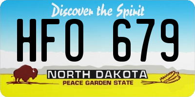 ND license plate HFO679