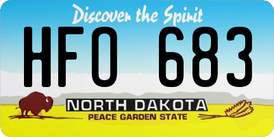 ND license plate HFO683