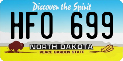 ND license plate HFO699