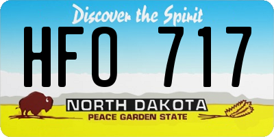 ND license plate HFO717