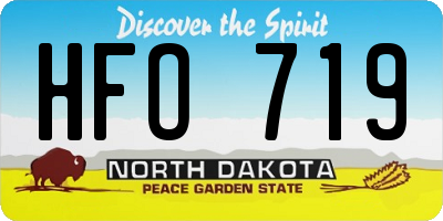 ND license plate HFO719