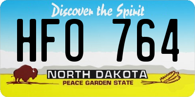ND license plate HFO764