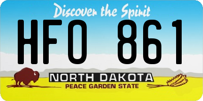 ND license plate HFO861