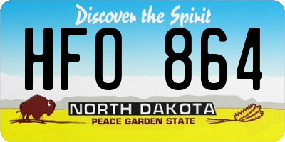 ND license plate HFO864