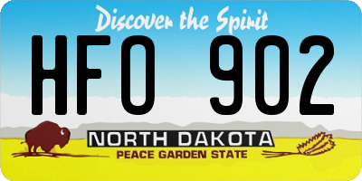 ND license plate HFO902
