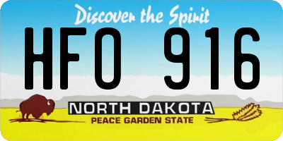 ND license plate HFO916