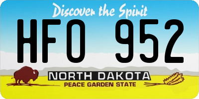 ND license plate HFO952