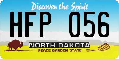 ND license plate HFP056