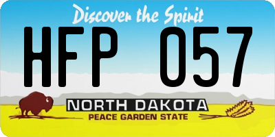 ND license plate HFP057