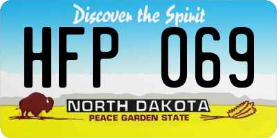 ND license plate HFP069