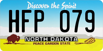ND license plate HFP079