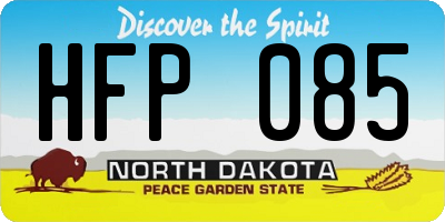 ND license plate HFP085