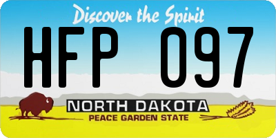 ND license plate HFP097