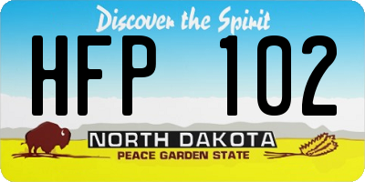 ND license plate HFP102