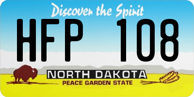 ND license plate HFP108