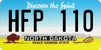 ND license plate HFP110