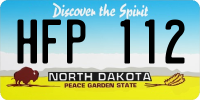 ND license plate HFP112