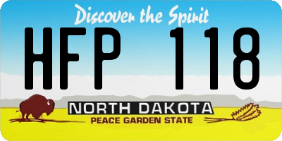 ND license plate HFP118