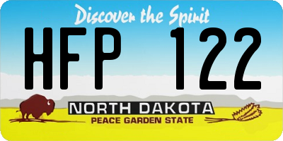 ND license plate HFP122