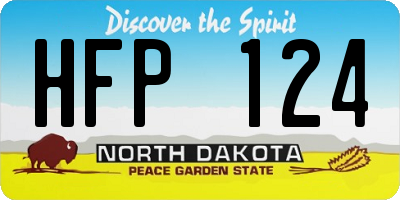 ND license plate HFP124