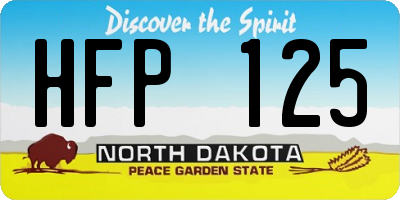 ND license plate HFP125
