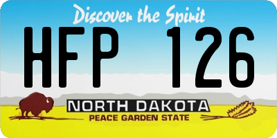ND license plate HFP126