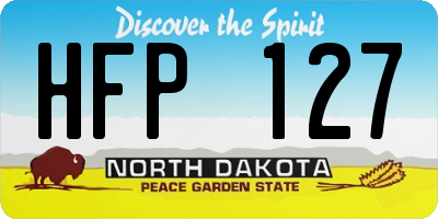 ND license plate HFP127