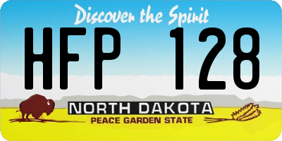 ND license plate HFP128