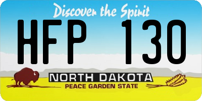 ND license plate HFP130