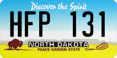 ND license plate HFP131