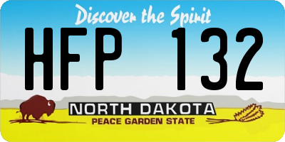 ND license plate HFP132