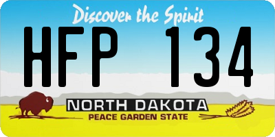 ND license plate HFP134