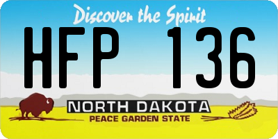 ND license plate HFP136