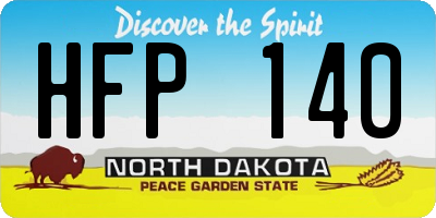 ND license plate HFP140