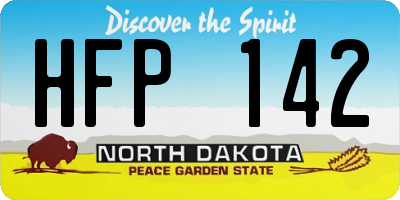ND license plate HFP142