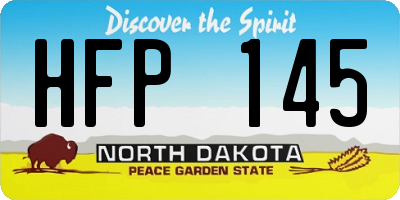 ND license plate HFP145